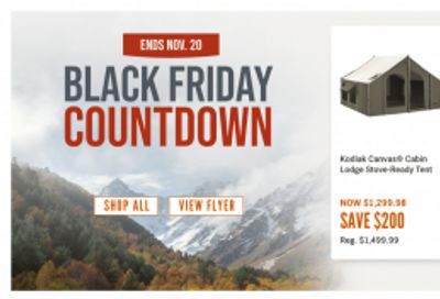 Cabela’s & Bass Pro Shops Canada : Black Friday Countdown Sale