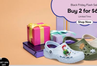 Crocs Canada Black Friday Flash Sale: Buy 2 for $60