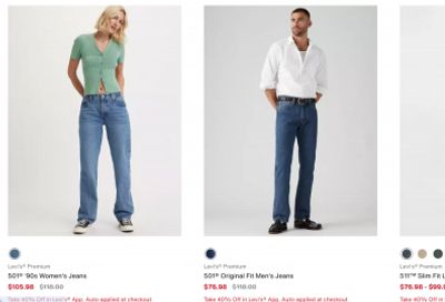 Levi’s Canada Early Black Friday Sale: Get 40% off