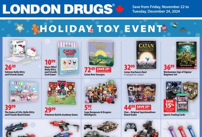 London Drugs Holiday Toy Event Flyer November 22 to December 24