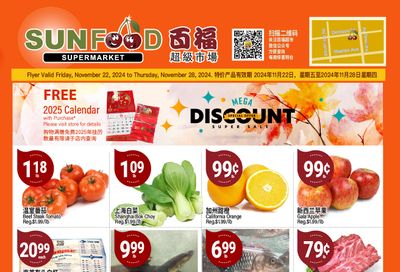 Sunfood Supermarket Flyer November 22 to 28