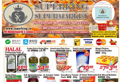 Superking Supermarket (London) Flyer November 22 to 28