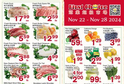 First Choice Supermarket Flyer November 22 to 28