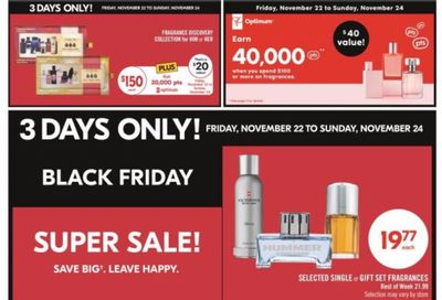 Shoppers Drug Mart Canada Black Friday Super Sale November 22nd – 24th