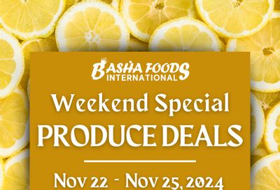 Basha Foods International Weekend Produce Deals Flyer November 22 to 25