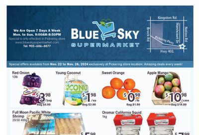 Blue Sky Supermarket (Pickering) Flyer November 22 to 28