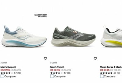 Saucony Canada Black Friday Flyer Early Sale: Save up to 35% Off