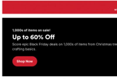 Michaels Canada Black Friday Sale: Save up to 60% on Thousands of Items + 40% off One Regular Priced Item