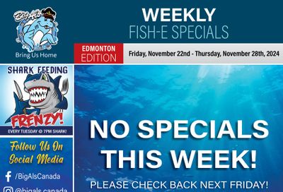 Big Al's (Edmonton) Weekly Specials November 22 to 28