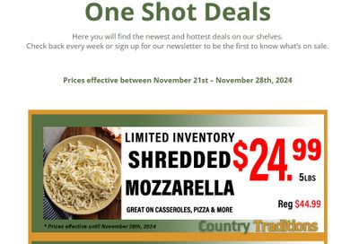 Country Traditions One-Shot Deals Flyer November 21 to 28