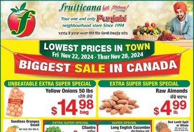 Fruiticana (Calgary) Flyer November 22 to 28