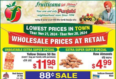 Fruiticana (Kelowna) Flyer November 21 to 28