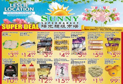 Sunny Supermarket (Leslie) Flyer November 29 to December 5