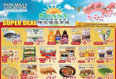 Sunny Foodmart (Don Mills) Flyer November 29 to December 5