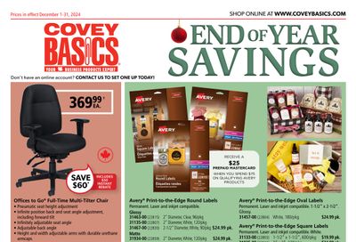 Covey Basics Flyer December 1 to 31