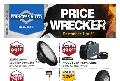 Princess Auto Price Wrecker Flyer December 1 to 31