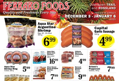 Ferraro Foods Holidays Flyer December 3 to January 6