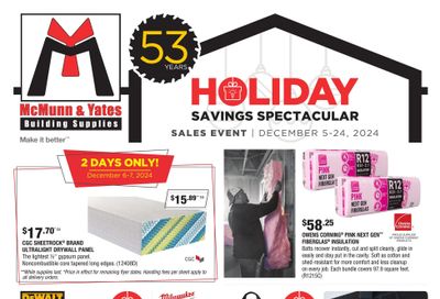 McMunn & Yates Building Supplies Flyer December 5 to 24