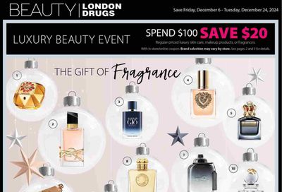 London Drugs Luxury Beauty Event Flyer December 6 to 24