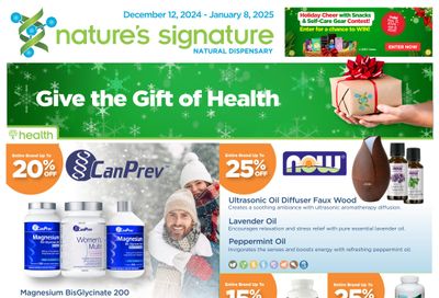 Nature's Signature Flyer December 12 to January 8