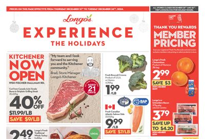 Longo's (Kitchener) Flyer December 12 to 24