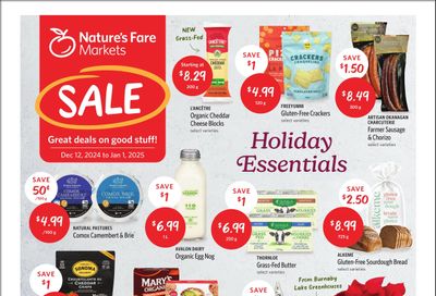 Nature's Fare Markets Flyer December 12 to January 1