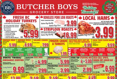 Butcher Boys Grocery Store Flyer December 13 to 24