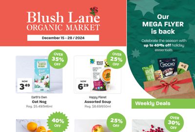 Blush Lane Organic Market Flyer December 15 to 28