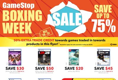 GameStop Boxing Week Flyer December 26 to 31