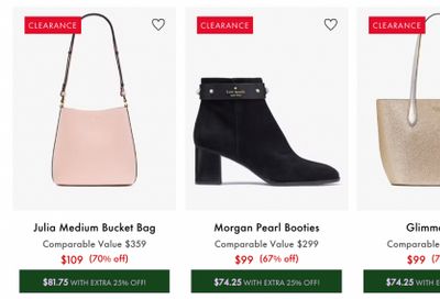 Kate Spade + Outlet Canada: Save up to 70% off Everything + an Extra 25% off Select Styles