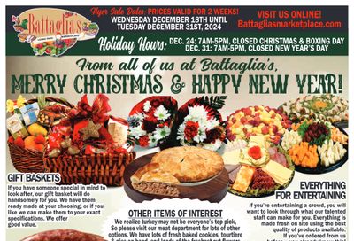 Battaglia's Marketplace Flyer December 18 to 31