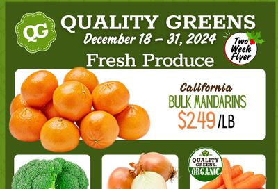 Quality Greens Flyer December 18 to 31