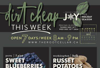 The Root Cellar Flyer December 19 to 25