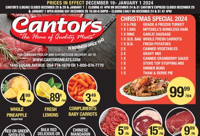 Cantor's Meats Flyer December 19 to January 1