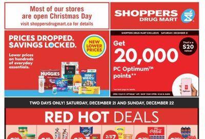 Shoppers Drug Mart Canada: Get 20,000 Points Saturday December the 21st