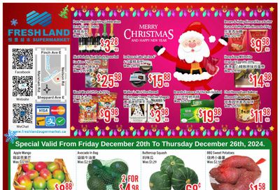 FreshLand Supermarket Flyer December 20 to 26