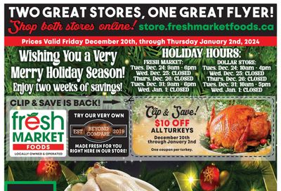 Fresh Market Foods Flyer December 20 to January 2