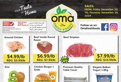 Oma Fresh Foods Flyer December 20 to 26