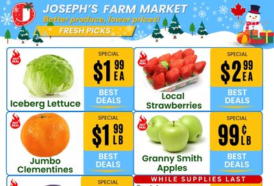 Joseph's Farm Market Flyer December 20 to 25