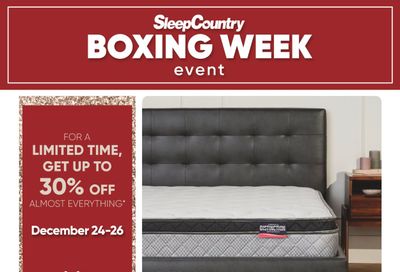 Sleep Country Flyer December 23 to 29