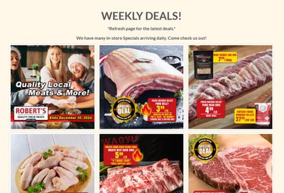 Robert's Fresh and Boxed Meats Flyer December 23 to 30