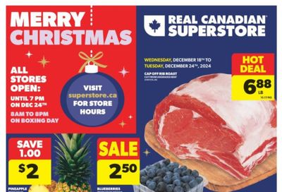 Real Canadian Superstore Ontario: Cap Off Rib Roast $6.88/lb Until December the 24th