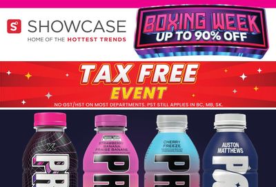 Showcase Boxing Week Flyer December 24 to January 6