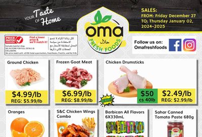 Oma Fresh Foods Flyer December 27 to January 2