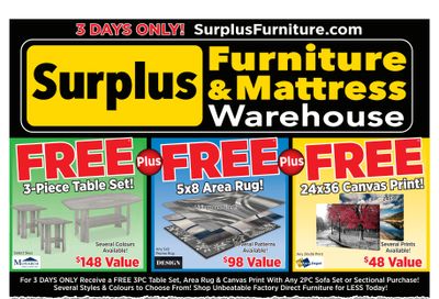 Surplus Furniture & Mattress Warehouse (Red Deer) Flyer December 30 to January 5