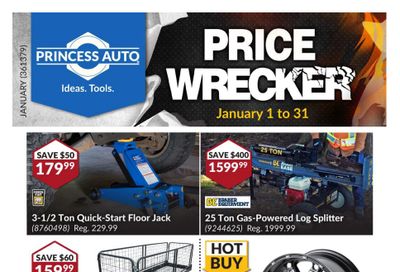 Princess Auto Price Wrecker Flyer January 1 to 31