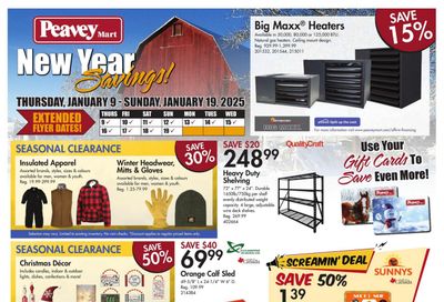 Peavey Mart Flyer January 9 to 19