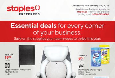 Staples Business Flyer January 1 to 14