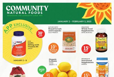 Community Natural Foods Flyer January 2 to February 5