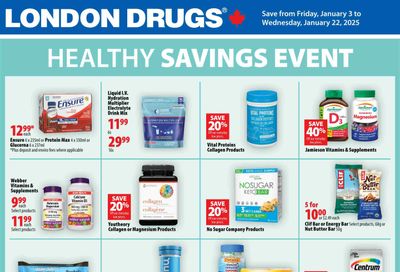 London Drugs Healthy Savings Event Flyer January 3 to 22